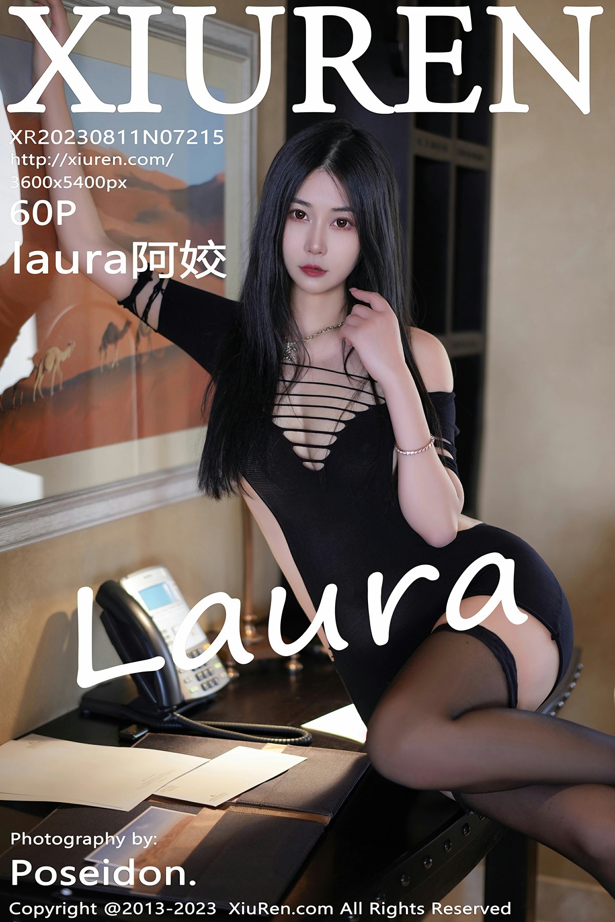 [XiuRen秀人网] 2023.08.11 No.7215 laura阿姣 黑色露肩连衣短裙 性感写真 [60+1P]