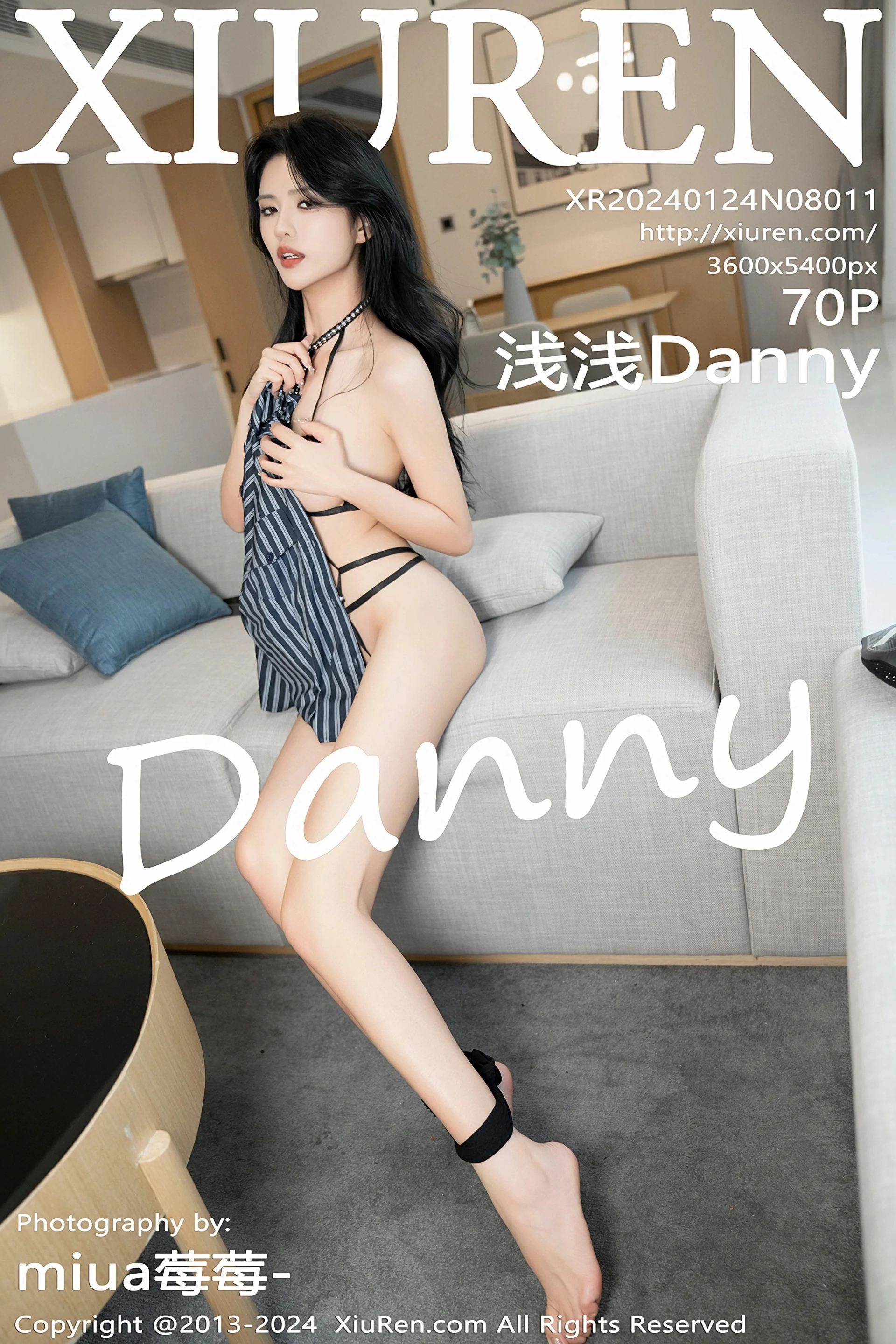 [XiuRen秀人网] 2024.01.24 No.8011 浅浅Danny 黑色情趣服饰 性感写真 [70+1P]