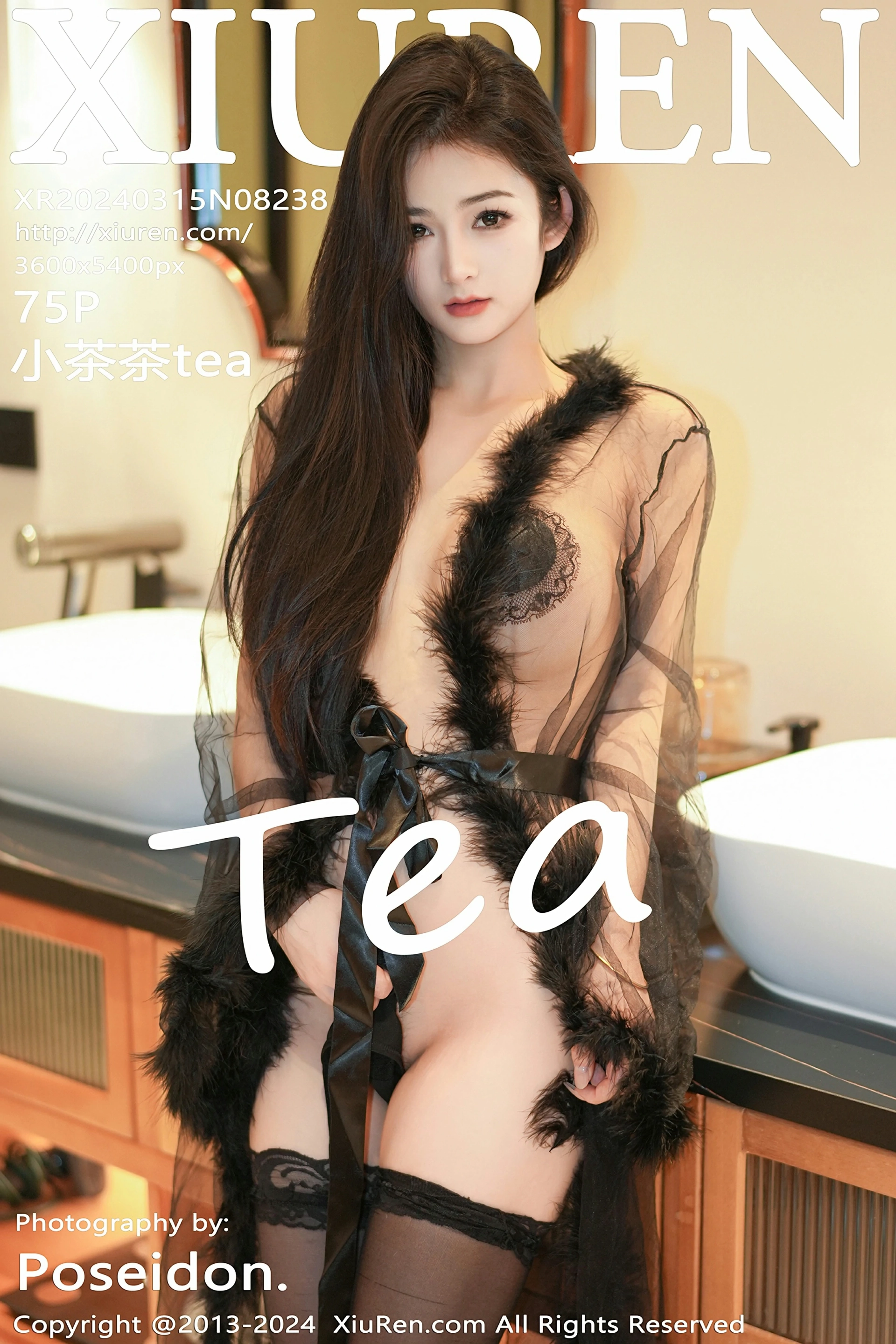 [XiuRen秀人网] 2024.03.15 No.8238 小茶茶tea 黑色服饰 魅惑黑丝 性感写真 [75+1P]