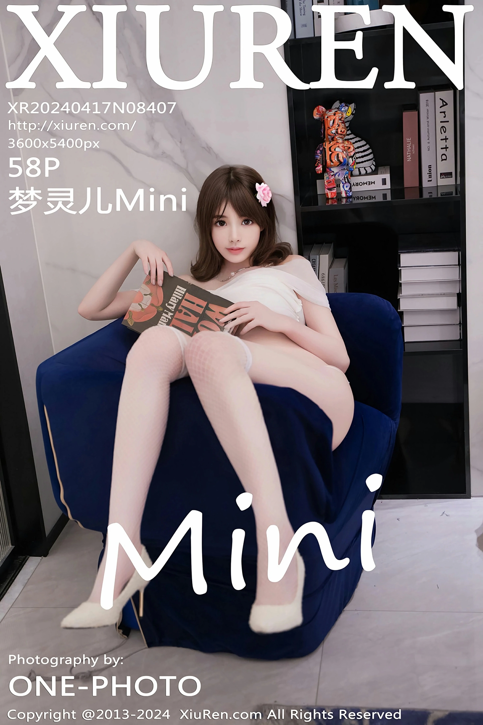 [XiuRen秀人网] 2024.04.17 No.8407 梦灵儿Mini 白色露肩连衣短裙 性感写真 [58+1P]