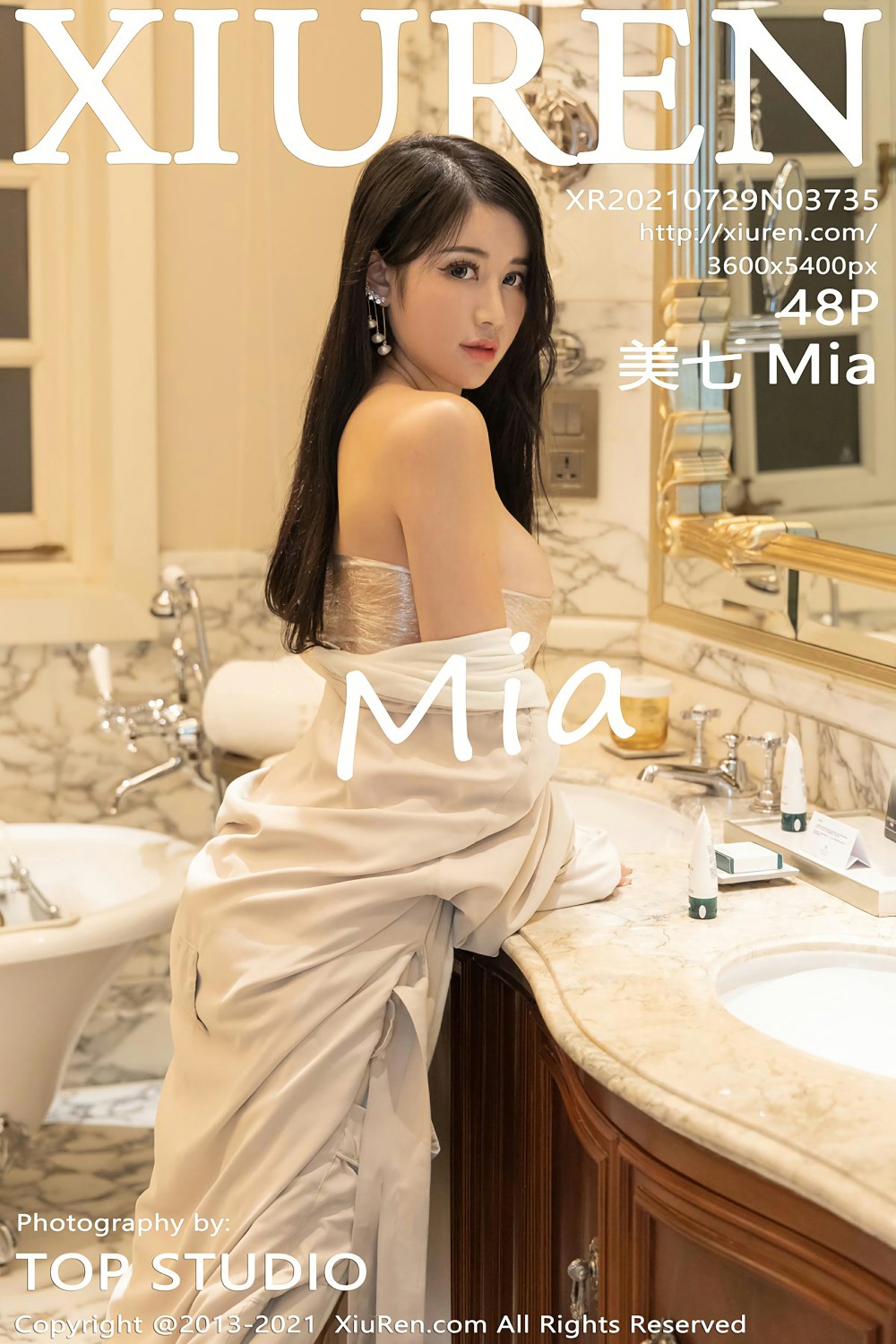 [XiuRen秀人网] 2021.07.29 No.3735 美七 Mia 浴室保鲜膜主题系列 [48+1P]