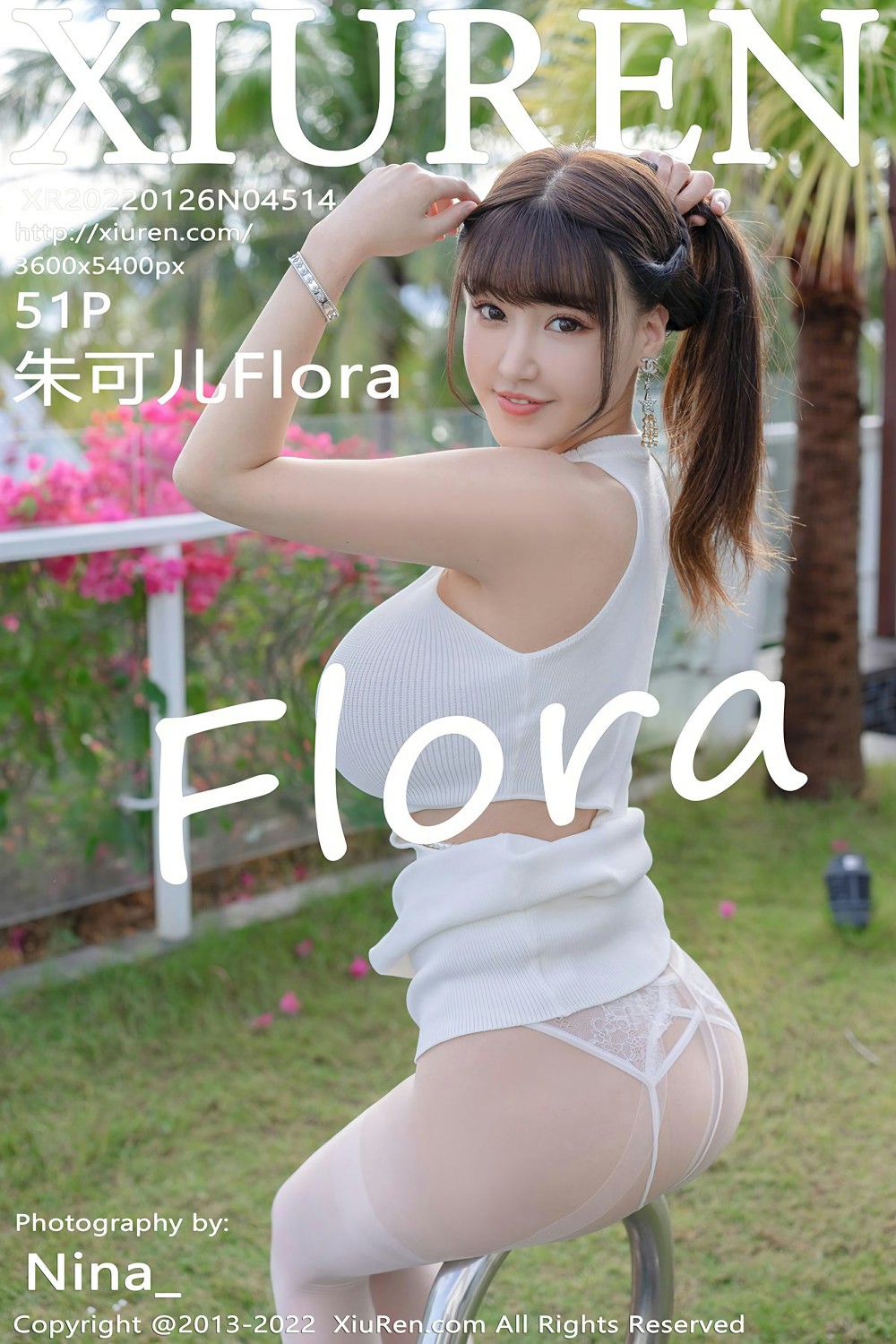 [XiuRen秀人网] 2022.01.26 No.4514 朱可儿Flora 白色丝袜 性感写真 [51+1P]