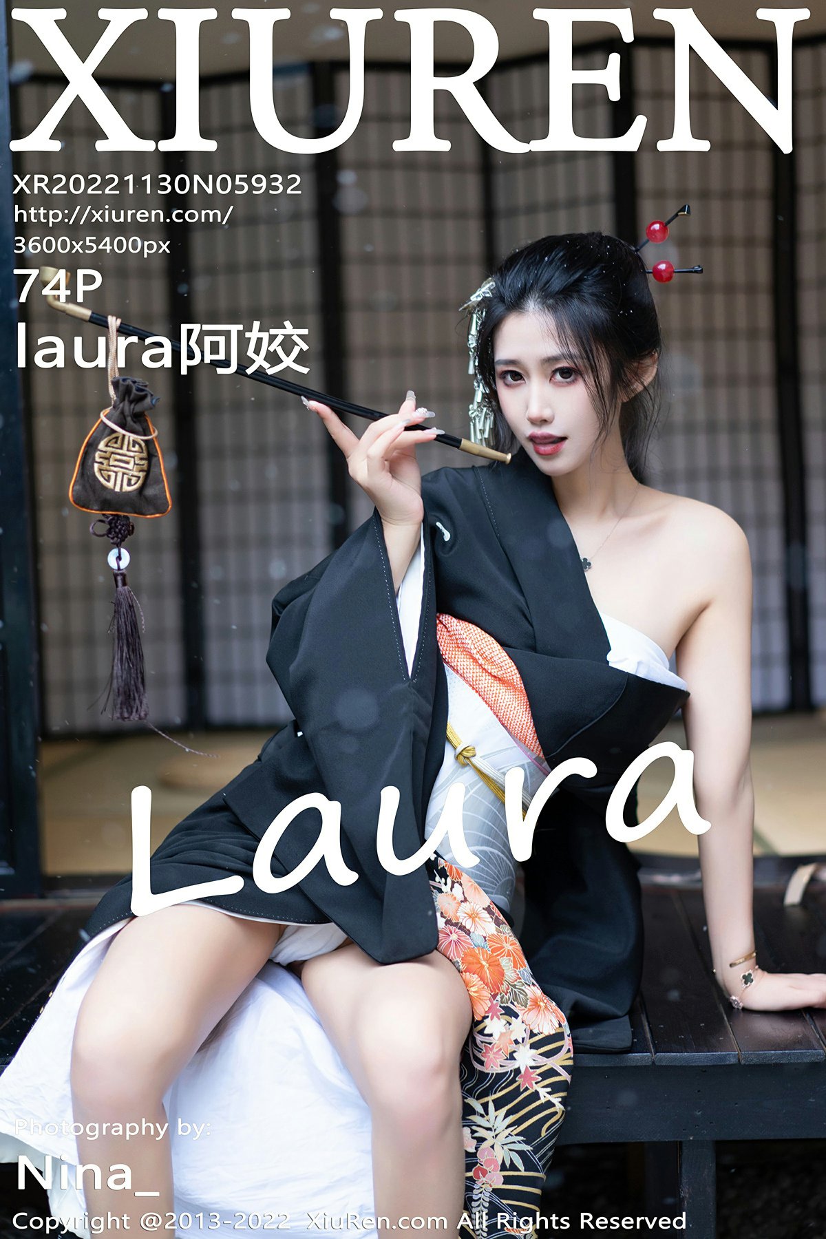 [XiuRen秀人网] 2022.11.30 No.5932 laura阿姣 深色日式和服 性感写真 [74+1P]