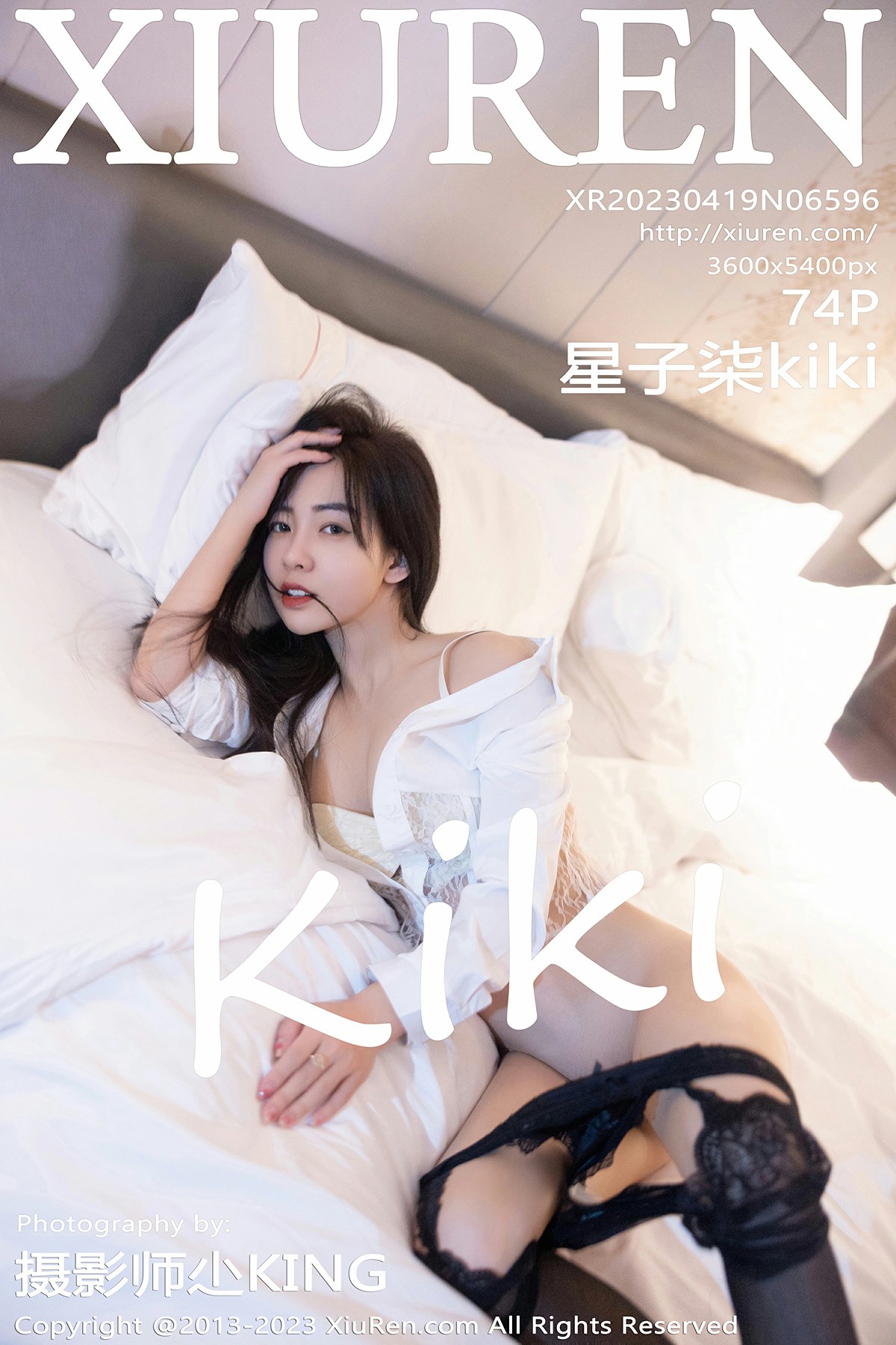 [XiuRen秀人网] 2023.04.19 No.6596 星子柒kiki 白色蕾丝内衣 性感写真 [74+1P]