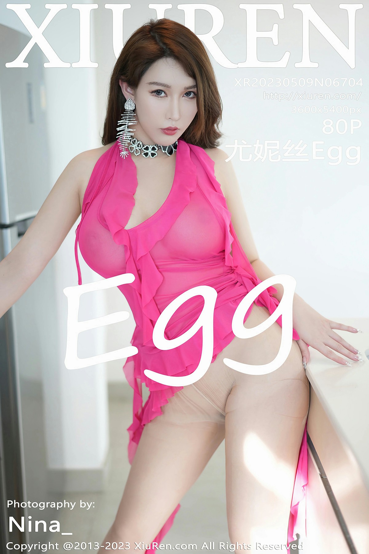 [XiuRen秀人网] 2023.05.09 No.6704 尤妮丝Egg 性感艳红色轻透连衣长裙 泰国旅拍写真 [80+1P]