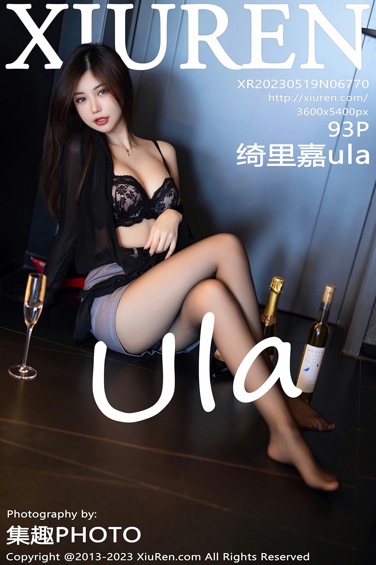 [XiuRen秀人网] 2023.05.19 No.6770 绮里嘉ula 黑色蕾丝内衣 性感写真 [93+1P]