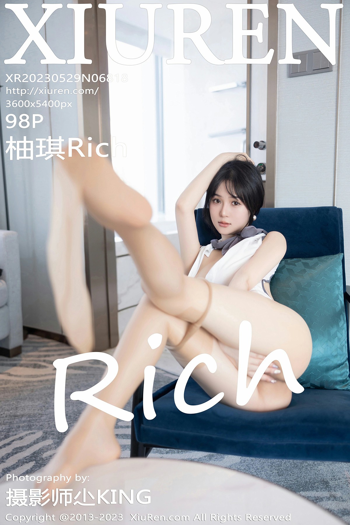 [XiuRen秀人网] 2023.05.29 No.6818 柚琪Rich 白色轻透高开叉服饰 性感写真 [98+1P]