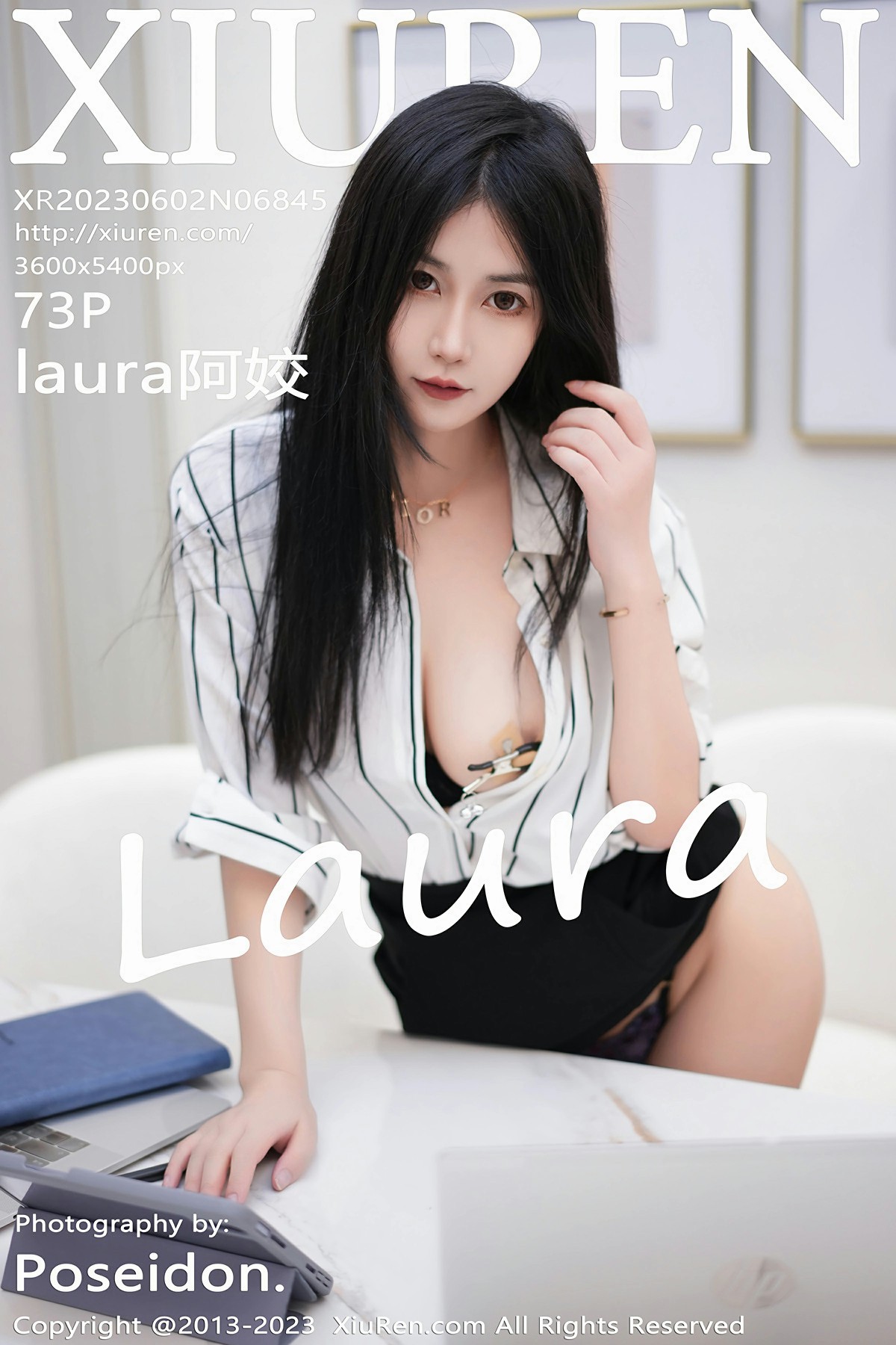 [XiuRen秀人网] 2023.06.02 No.6845 laura阿姣 黑色短裙 性感写真 [73+1P]