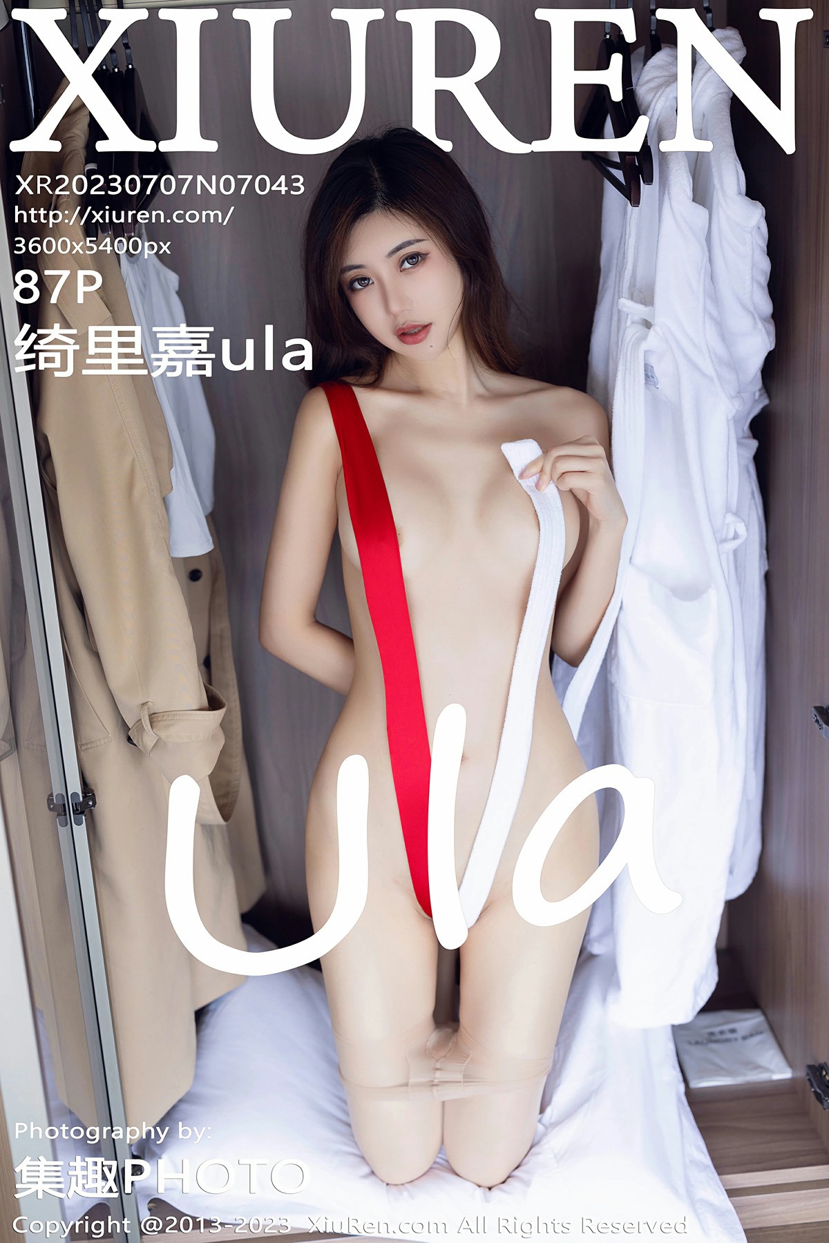 [XiuRen秀人网] 2023.07.07 No.7043 绮里嘉ula 红色睡裙 红色蕾丝内衣 性感写真 [87+1P]